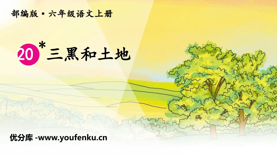 《三黑和土地》PPT教学课件[部编版六年级语文上册]_第1页