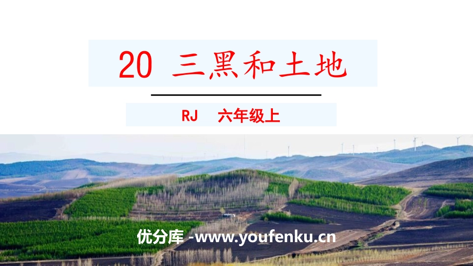 《三黑和土地》PPT课件[部编版六年级语文上册]_第1页