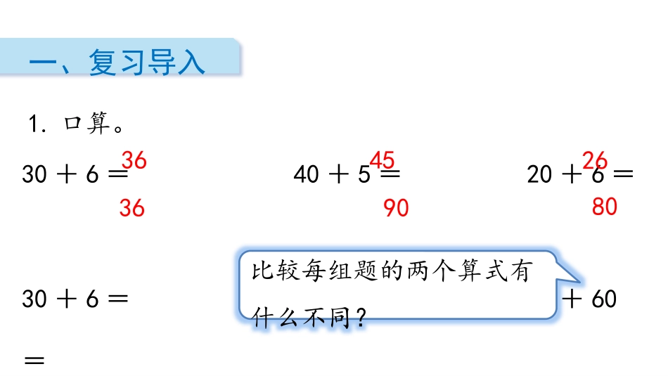 《两位数加一位数、整十数》100以内的加法和减法PPT课件_第2页