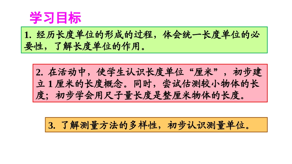 《认识厘米和用厘米量》长度单位PPT课件[人教版二年级数学]_第2页