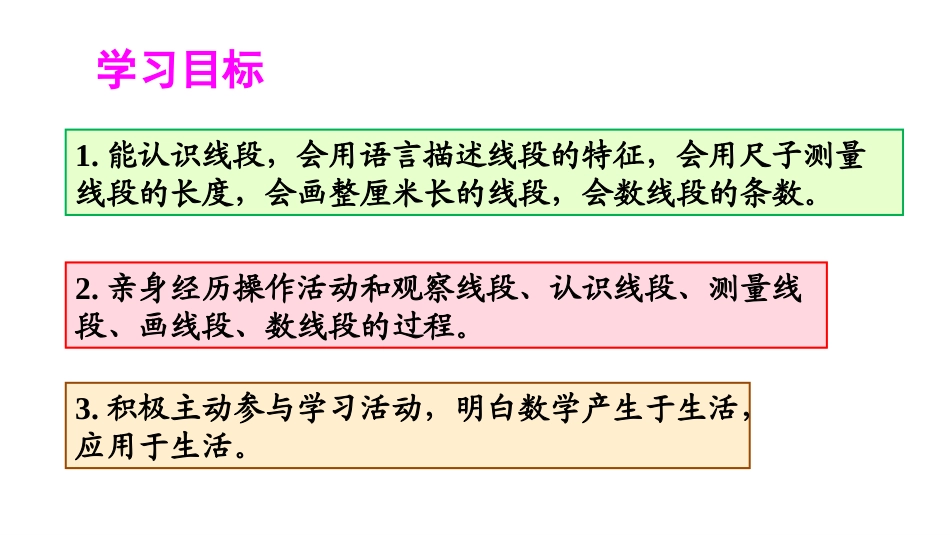 《认识线段和量画线段》长度单位PPT课件[人教版二年级数学]_第2页