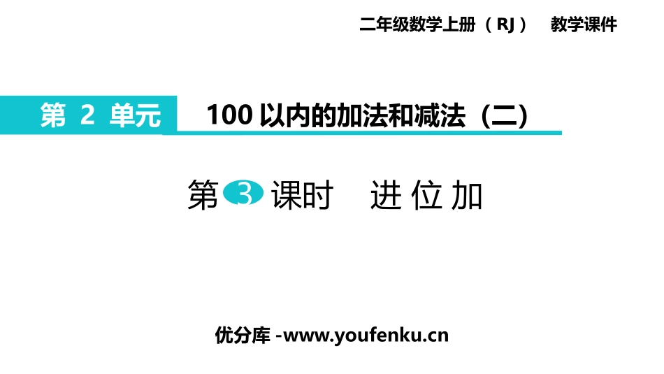 《进位加》100以内的加法和减法PPT课件[人教版二年级数学]_第1页