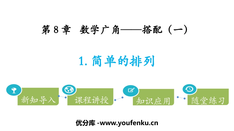 《简单的排列》数学广角-搭配PPT课件[人教版二年级数学]_第1页