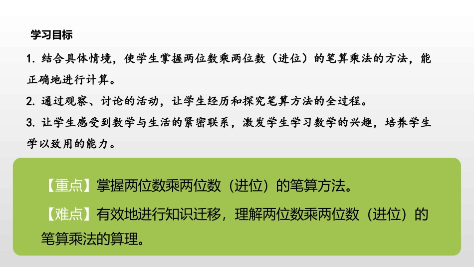 《笔算乘法》两位数乘两位数PPT(进位)PPT课件_第2页