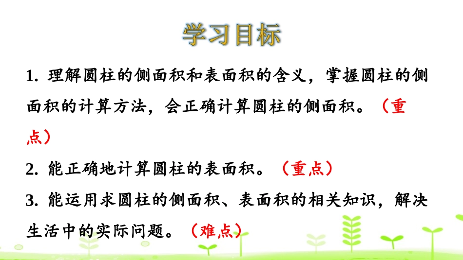 《圆柱的表面积》圆柱与圆锥PPT课件[人教版六年级数学下册]_第2页