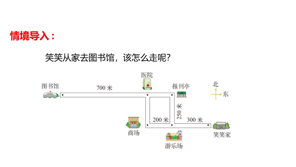 《去图书馆》方向与位置PPT课件[北师大版四年级数学上册]_第2页