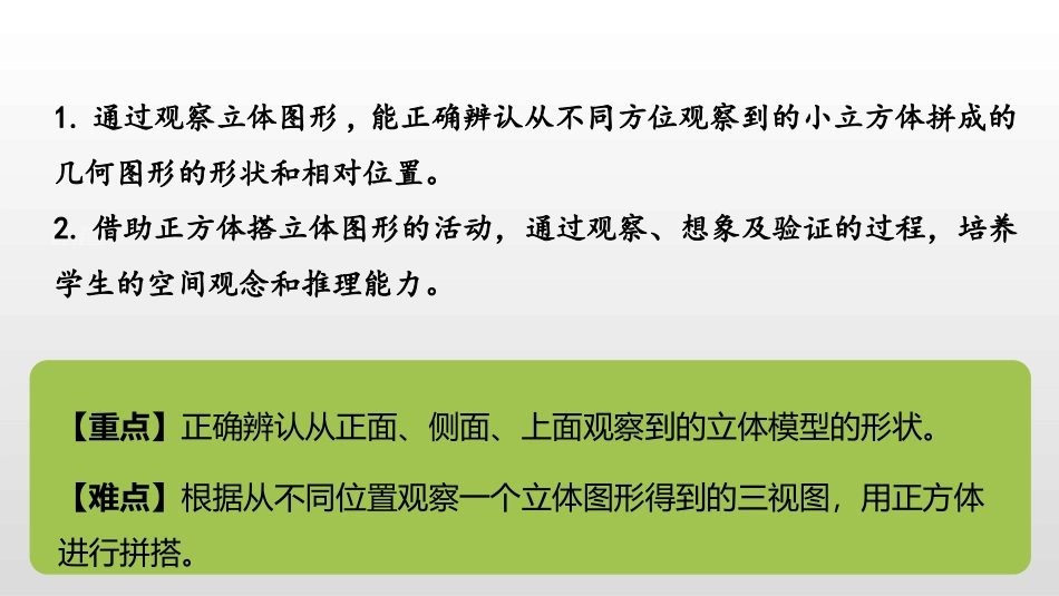 《看一看》观察物体PPT课件[北师大版四年级数学下册]_第2页