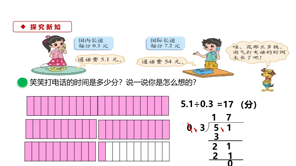 《谁打电话的时间长》小数除法PPT教学课件[北师大版五年级数学]_第3页