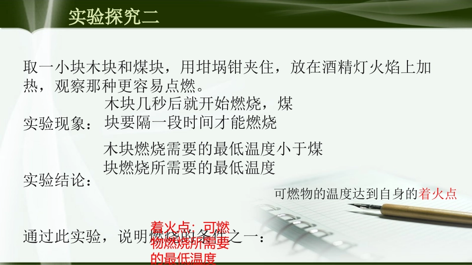 《探究燃烧的条件》定量研究化学反应PPT课件[鲁教版九年级化学]_第3页