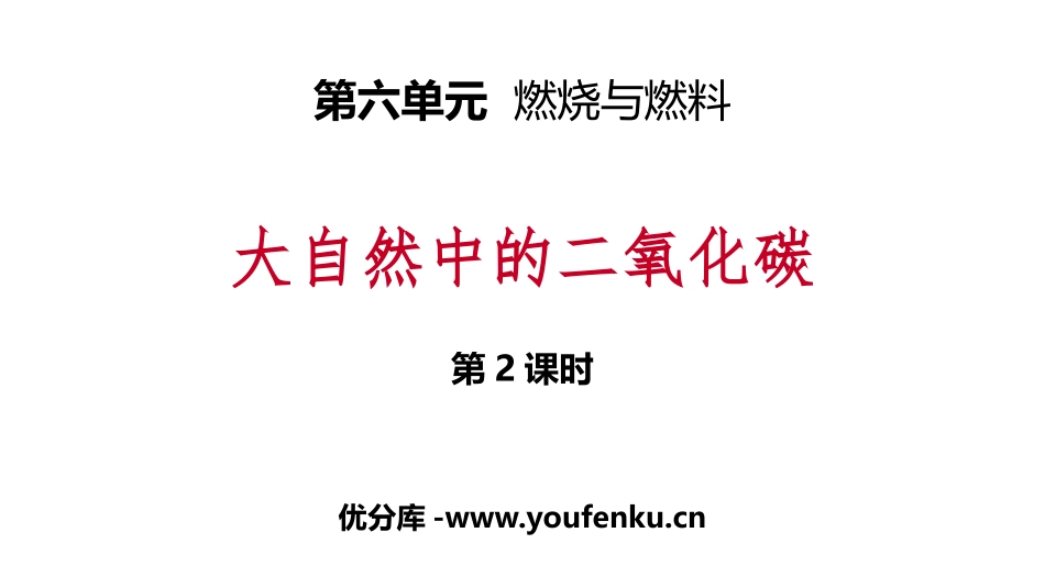 《大自然中的二氧化碳》燃烧与燃料PPT(第2课时)PPT课件_第1页