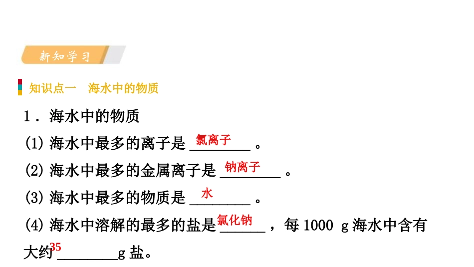 《海洋化学资源》海水中的化学PPT课件[鲁教版九年级化学]_第3页