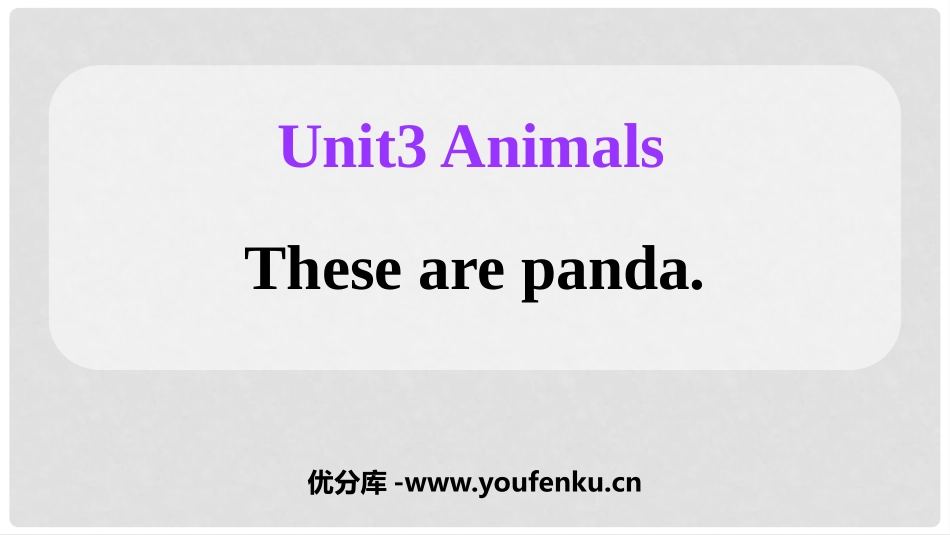 《These are pandas》Animals PPT课件_第1页