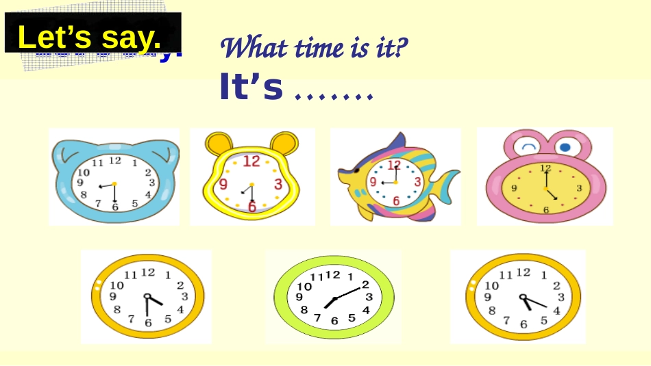 《I get up at seven》Time PPT课件_第1页