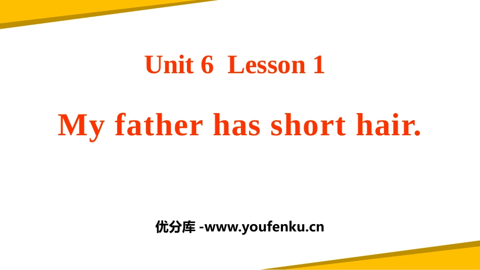 《My father has short hair》Family PPT课件_第1页