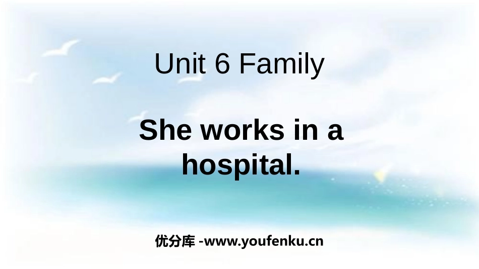 《She works in a hospital》Family PPT课件_第1页