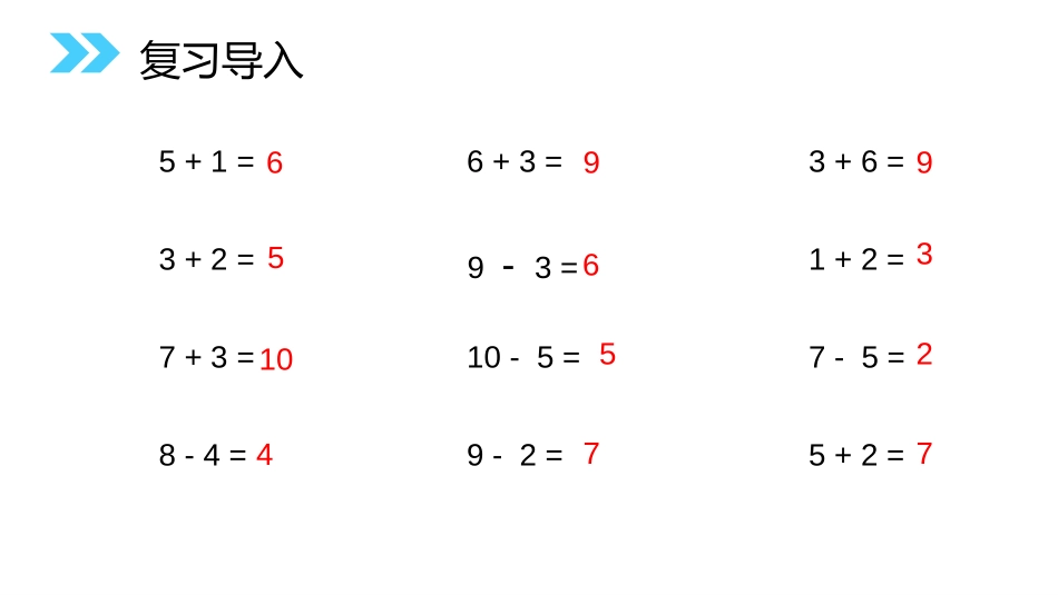 《连加连减》PPT课件[人教版一年级数学上册]_第2页