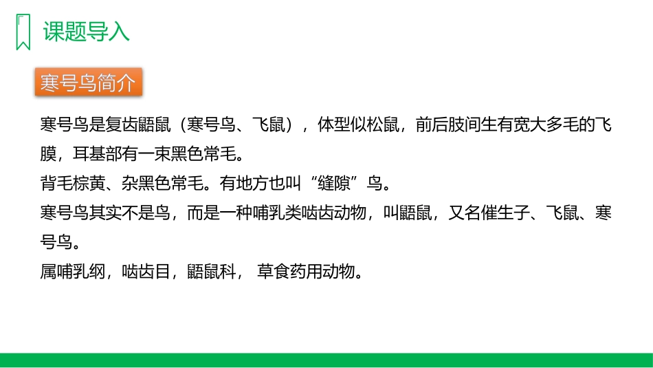 《寒号鸟》PPT精品课件[部编版二年级语文上册]_第2页