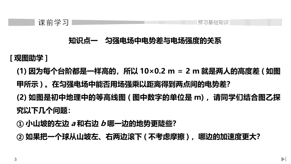 《电势差与电场强度的关系》PPT课件[人教版高中物理必修三]_第3页