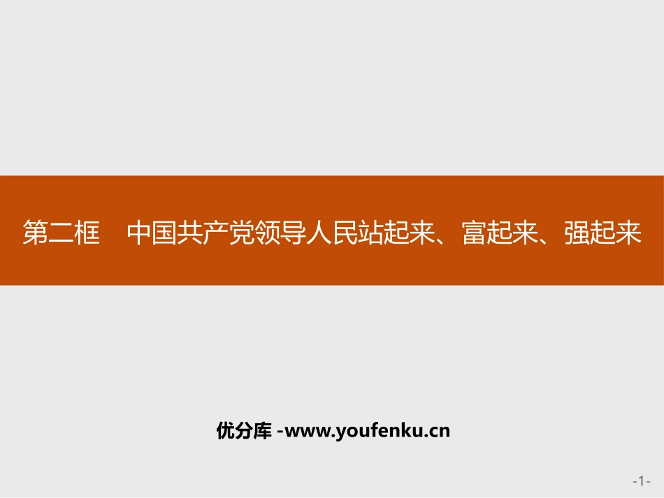 《中国XXX党XXX民站起来、富起来、强起来》PPT课件_第1页