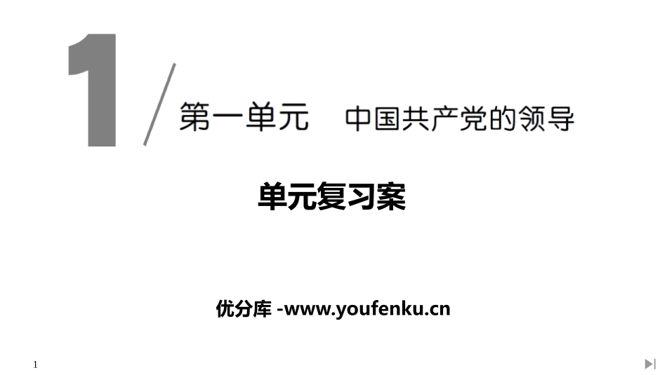 《中国XXX党的领导单元复习案》PPT课件[统编版高中政治必修三]_第1页