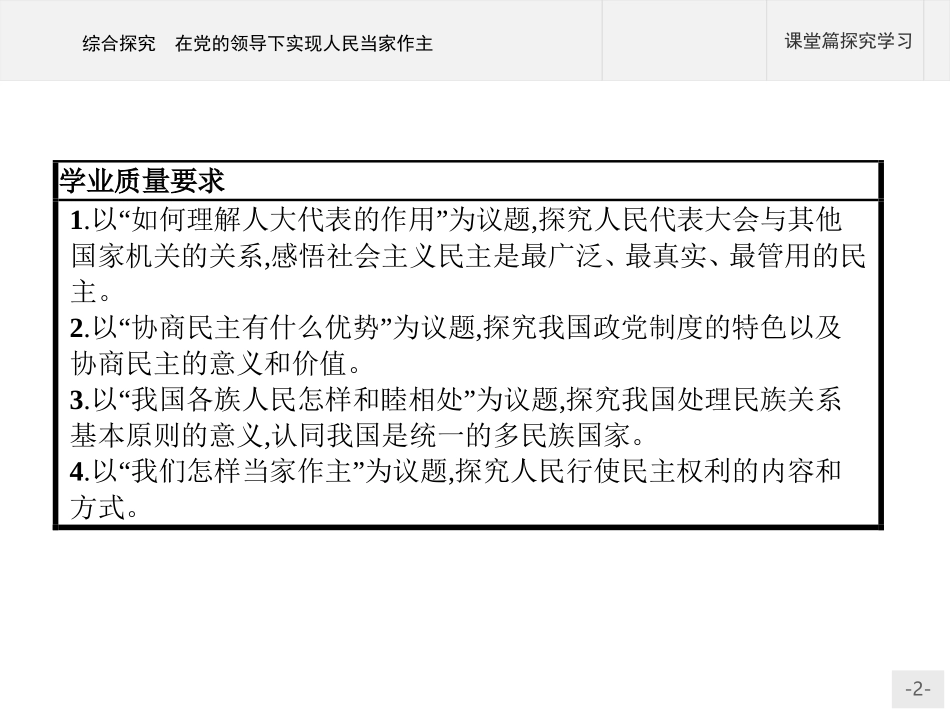 《综合探究 在党的领导下实现人民当家作主》PPT课件_第2页