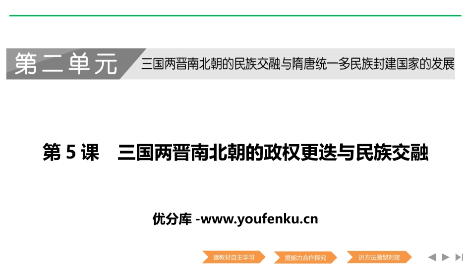 《三国两晋南北朝的政权更迭与民族交融》PPT免费课件_第1页