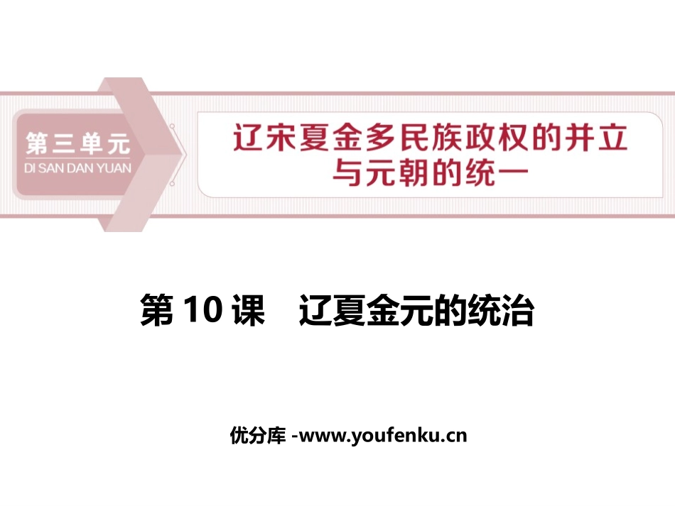 《辽夏金元的统治》PPT免费课件[统编版中外历史纲要上册]_第1页