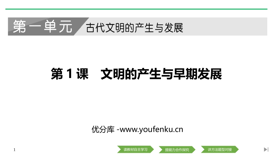 《文明的产生与早期发展》PPT课件[统编版中外历史纲要下册]_第1页
