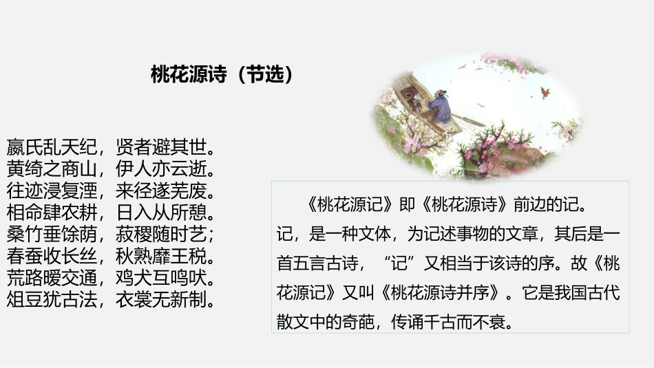 《桃花源记》PPT精品课件[部编版八年级语文下册]_第2页