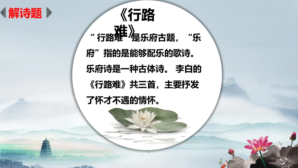 《行路难》PPT教学课件[部编版九年级语文上册]_第2页