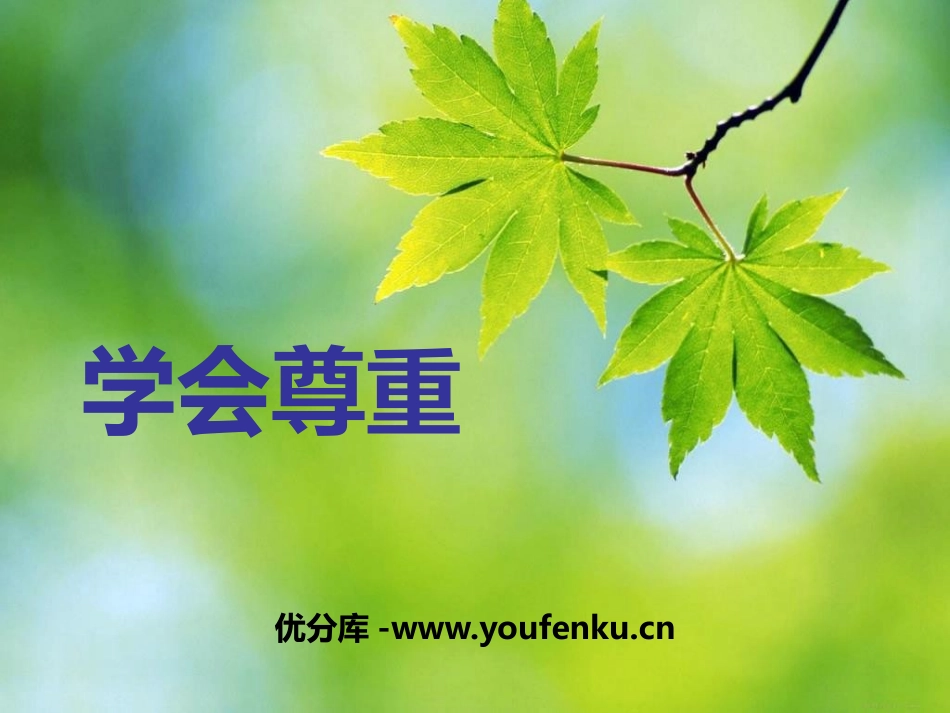 《学会尊重》PPT课件[六年级道德与法治下册]_第1页