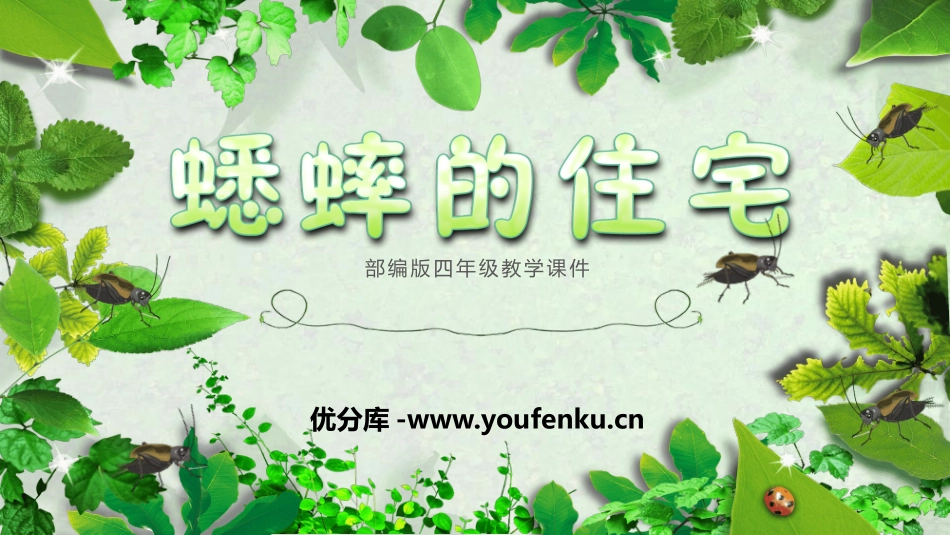 《蟋蟀的住宅》PPT精品课件[部编版四年级语文上册]_第1页
