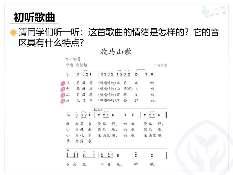 《放马山歌》PPT教学课件[三年级音乐上册]_第2页