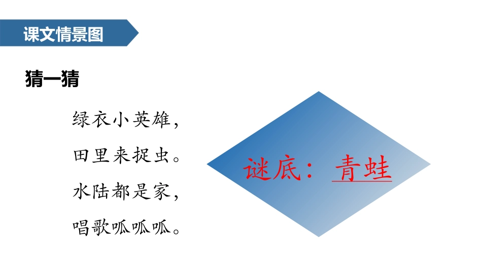 《青蛙写诗》PPT课文课件[部编版一年级语文上册]_第2页