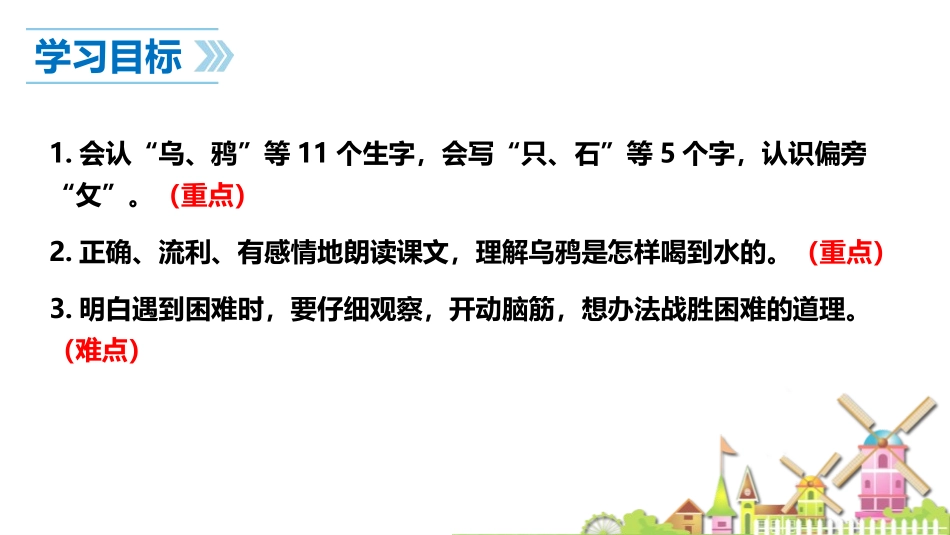 《乌鸦喝水》PPT教学课件[部编版一年级语文上册]_第2页