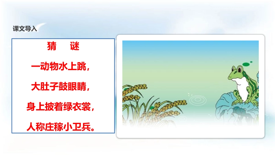 《小青蛙》PPT课文课件[部编版一年级语文下册]_第3页