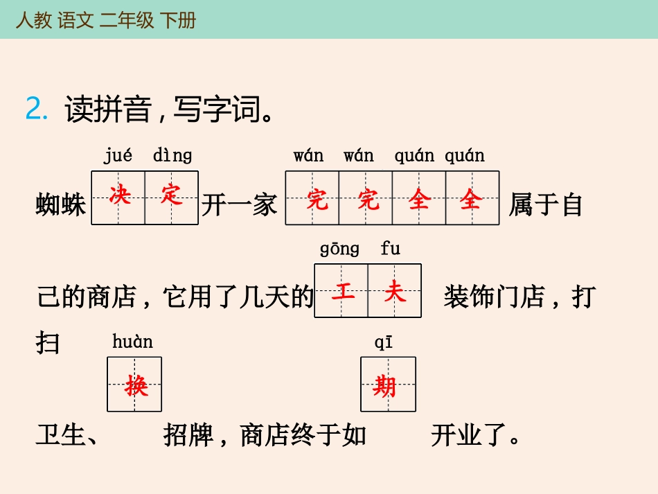 《蜘蛛开店》PPT精品课件[部编版二年级语文下册]_第3页