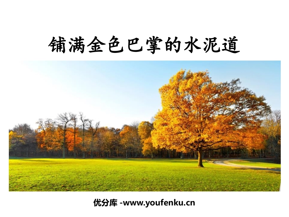 《铺满金色巴掌的水泥道》PPT优质课件[部编版三年级语文]_第1页