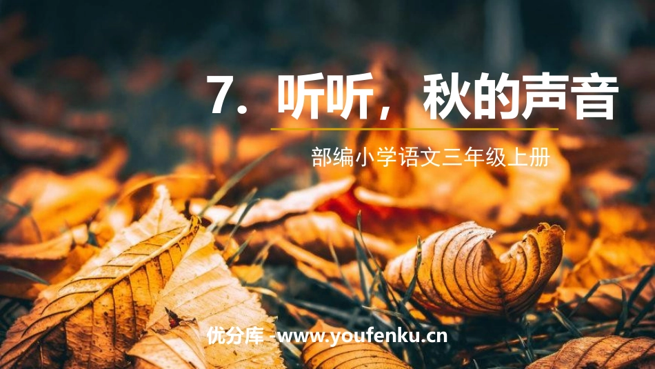 《听听,秋的声音》PPT优质课件[部编版三年级语文上册]_第1页