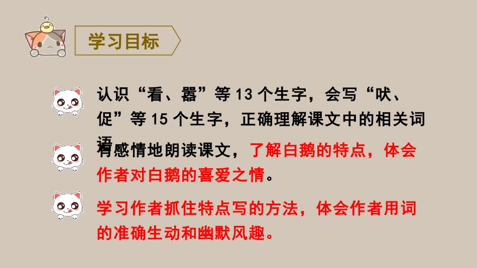 《白鹅》PPT教学课件[部编版四年级语文下册]_第3页