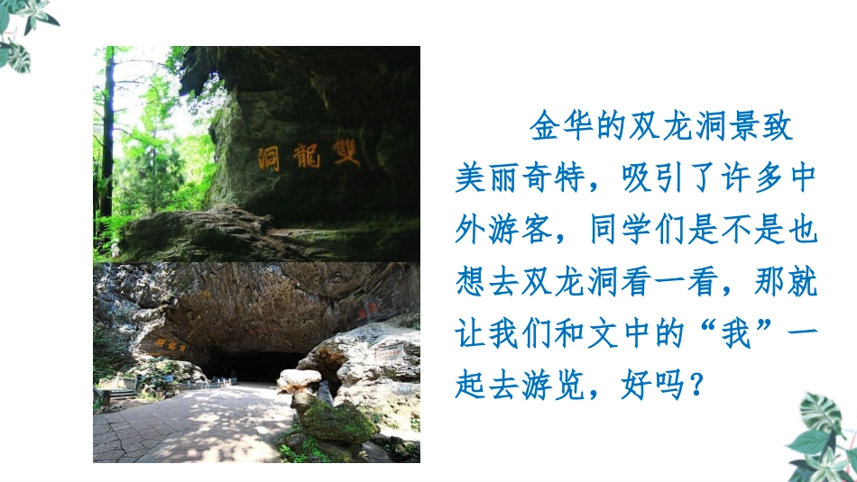《记金华的双龙洞》PPT教学课件[部编版四年级语文下册]_第2页