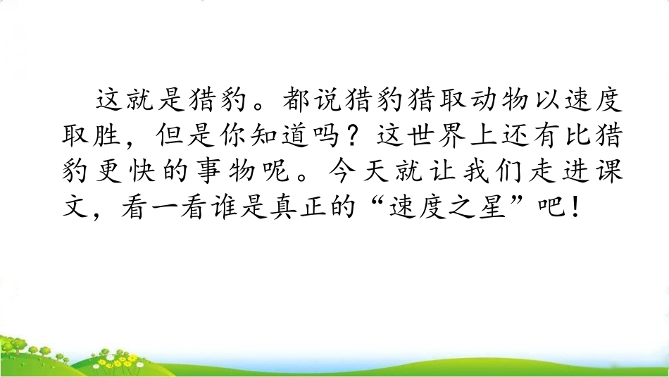 《什么比猎豹的速度更快》PPT课文课件[部编版五年级语文]_第2页