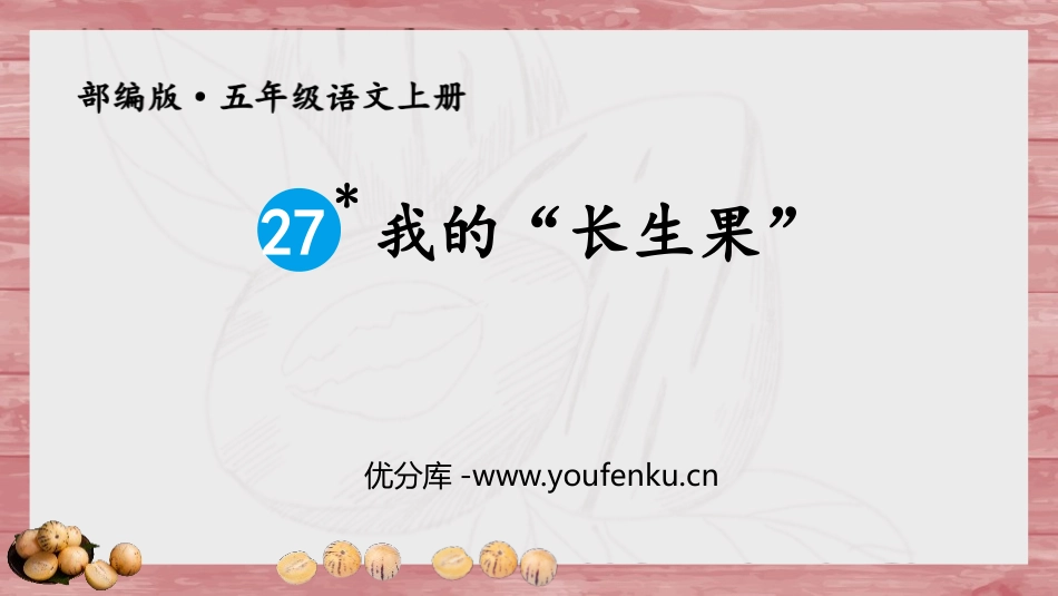 《我的“长生果”》PPT精品课件[部编版五年级语文上册]_第1页