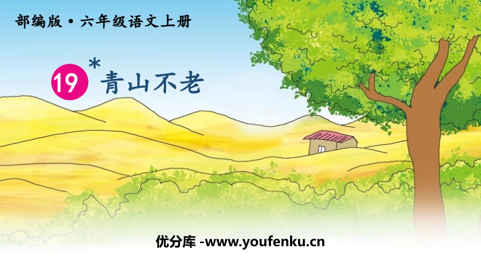 《青山不老》PPT优质课件[部编版六年级语文上册]_第1页