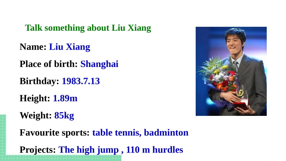 《He was invited to competitions around the world》Sports life PPT课件_第3页