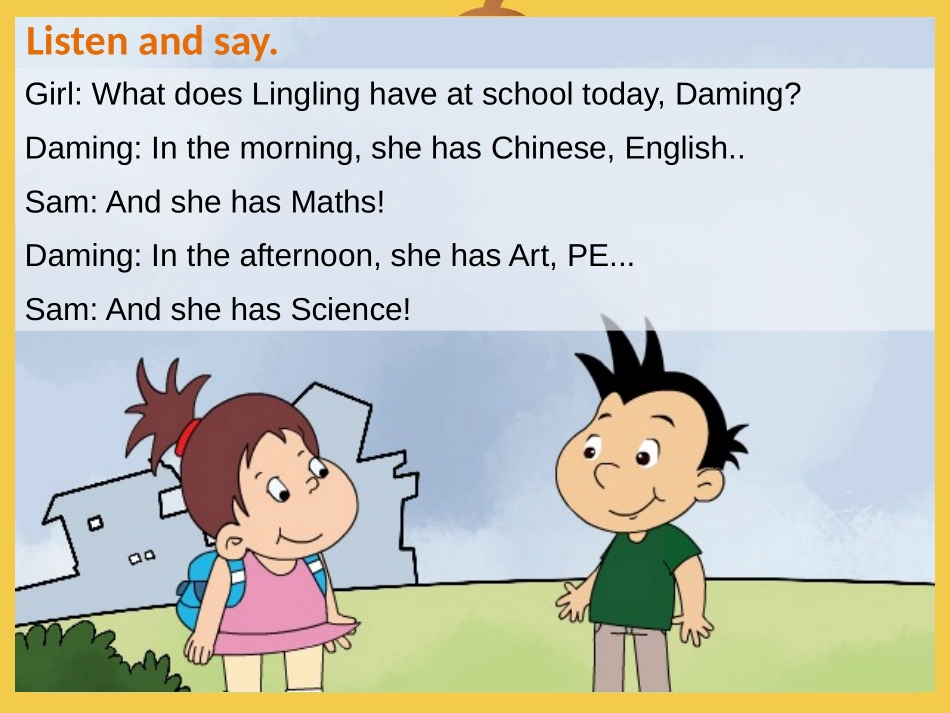 《What does Lingling have at school?》PPT教学课件_第3页