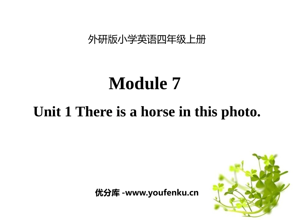 《There is a horse in this photo》PPT教学课件_第1页