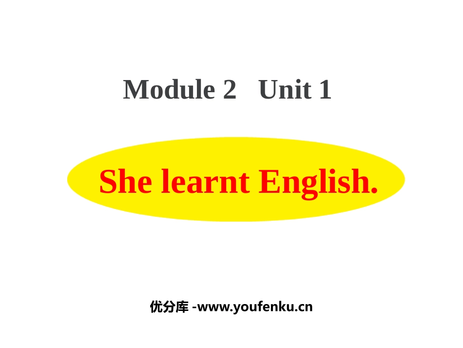 《She learnt English》PPT课件_第1页