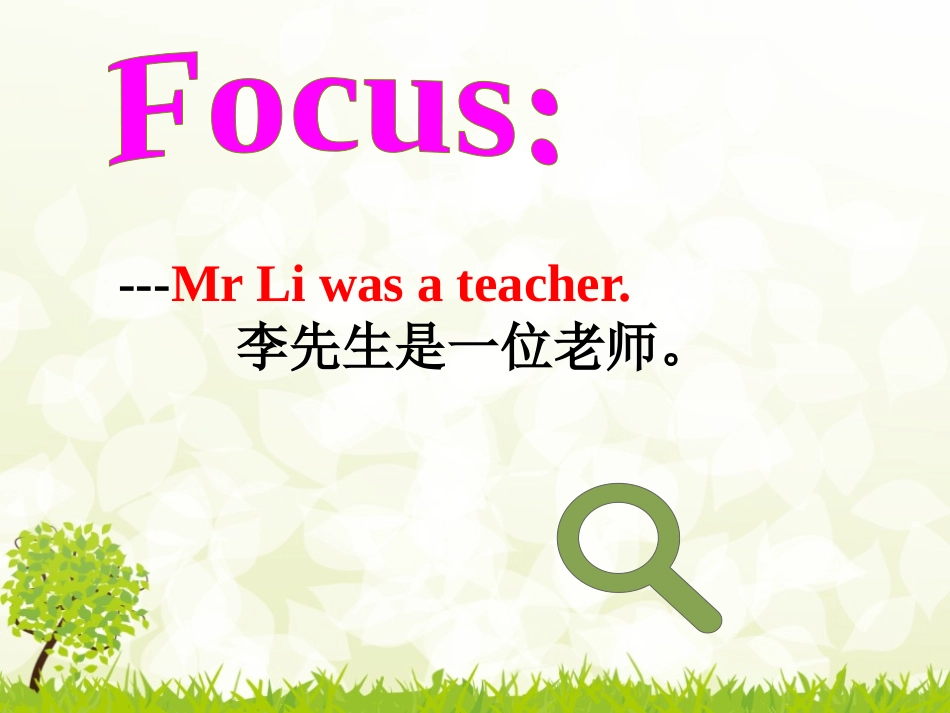 《Mr Li was a teacher》PPT课件_第3页