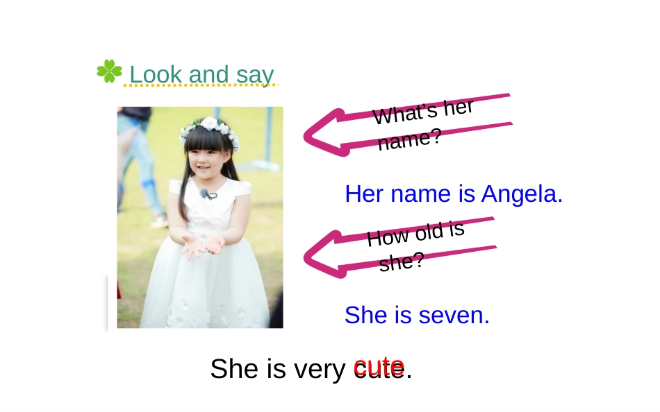 《She looks cute》PPT教学课件[精通版五年级英语]_第3页